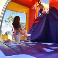 Children having fun in Jumping Castle