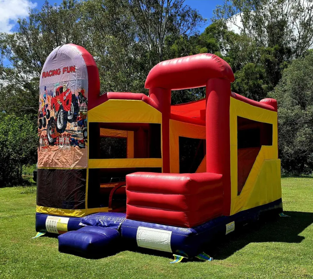 Jumping Castle Our bounce house setup during winter at one of our clients properties