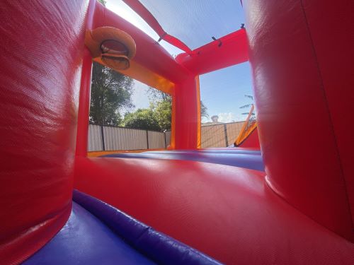 Inside basketball hoop castle