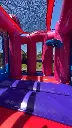 Bouncer and basketball hoop